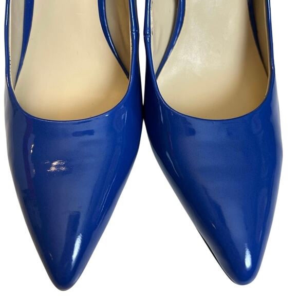NWT Nine West Heels - Cobalt Blue Patent Pumps - 8 - Picture 7 of 10